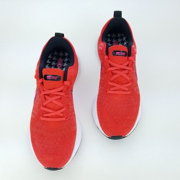 Nike React Infinity Run Flyknit 2 Womens Running Shoe Red DM8073 600 Sizes 7-9.5 - Picture 3 of 9